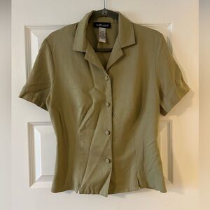 Sag Harbor Olive Green Button-Down Shirt